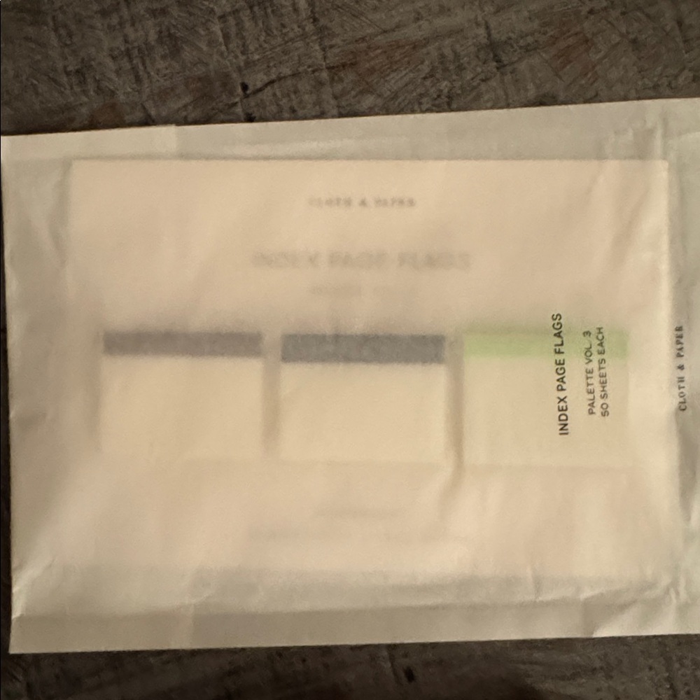 🏷️ NWT Cloth & Paper Index Page Flags | Palette Vol 3